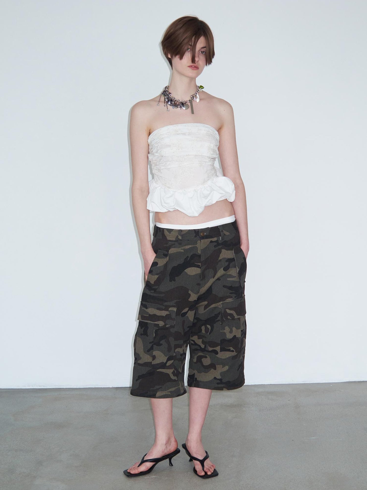 Delivery Vintage Washed Camo Cargo Pants Convertible Shorts