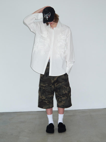 Delivery Vintage Washed Camo Cargo Pants Convertible Shorts