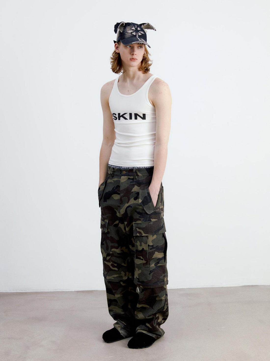 Delivery Vintage Washed Camo Cargo Pants Convertible Shorts