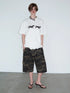 Vintage Washed Camo Cargo Pants Convertible Shorts