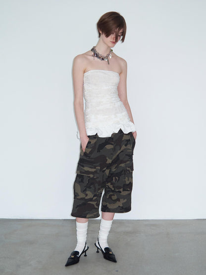 Delivery Vintage Washed Camo Cargo Pants Convertible Shorts