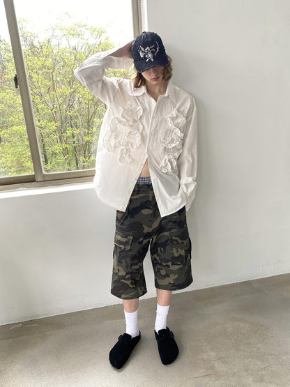 Delivery Vintage Washed Camo Cargo Pants Convertible Shorts