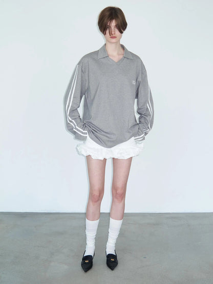 White Layered Ruffle Bloom Short Skirt