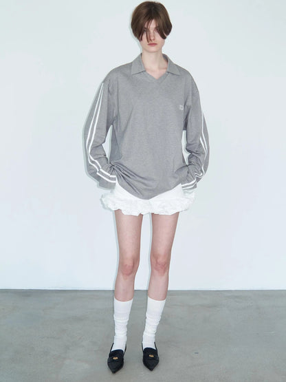 White Layered Ruffle Bloom Short Skirt