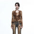 NN NORTH NODE Hooded Layered Mesh Detachable Fringe T-shirt