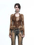 Hooded Layered Mesh Detachable Fringe T-shirt