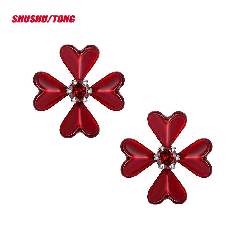 Designer Cross Flower Stud Earrings Elegant &amp; Chic