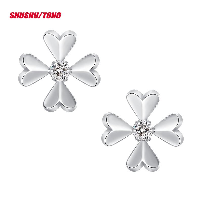 Designer Cross Flower Stud Earrings Elegant &amp; Chic