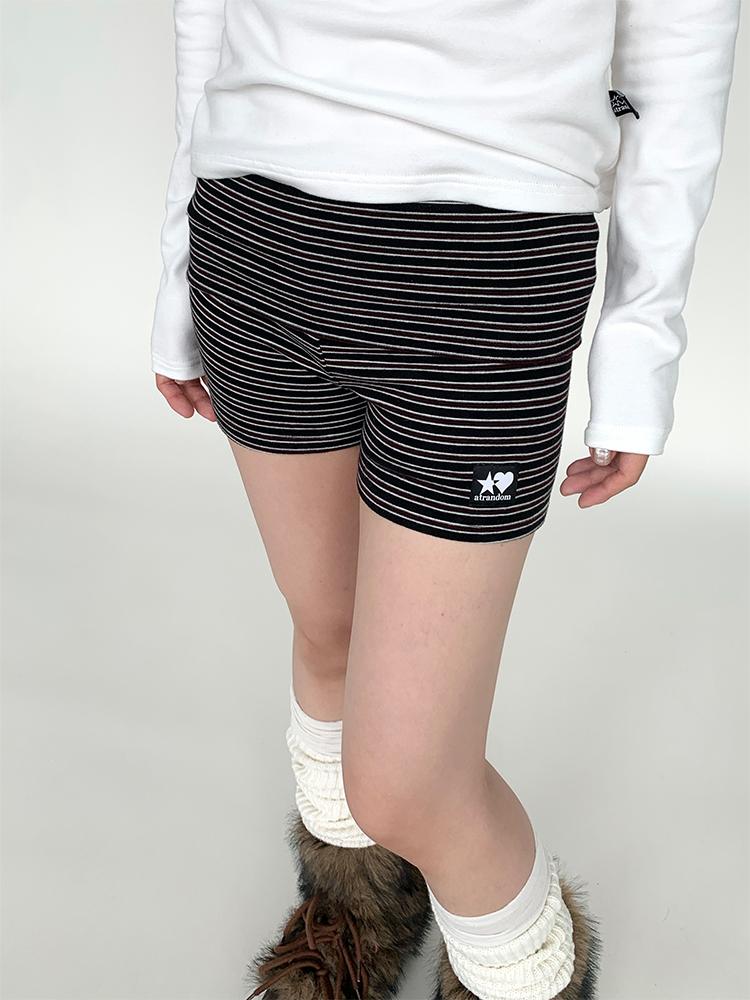 Devil Print Thermal Layered Leggings with Anti-Slip Shorts Pants
