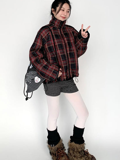 Devil Print Thermal Layered Leggings with Anti-Slip Shorts Pants