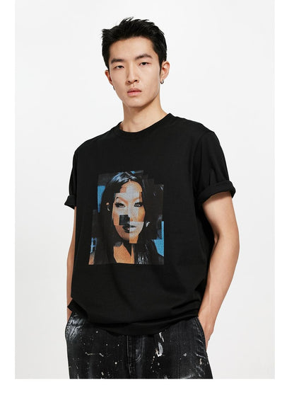 Digital Print Portrait T-Shirt