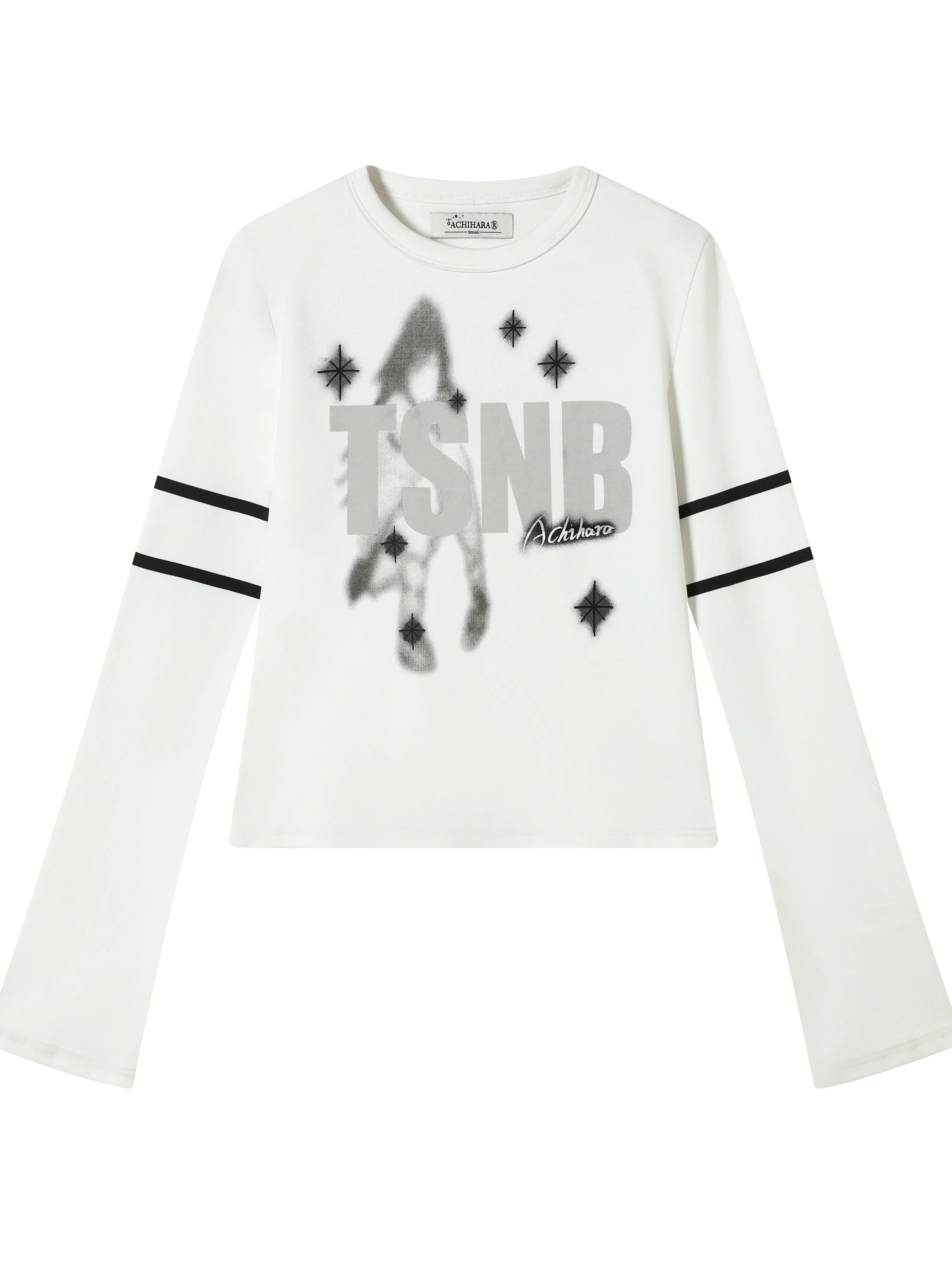 Tyndall Effect Short Sleeve Tee Warp Print Peace Message