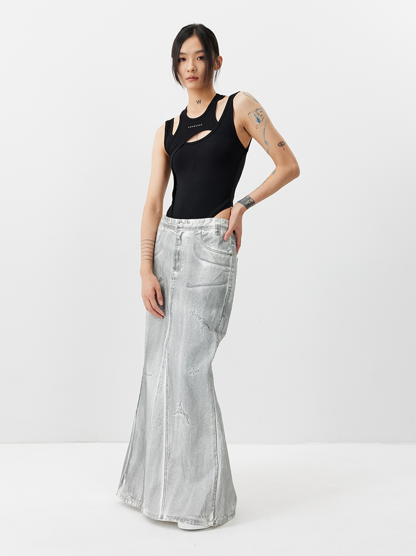 Dirty Mermaid Denim Skirt