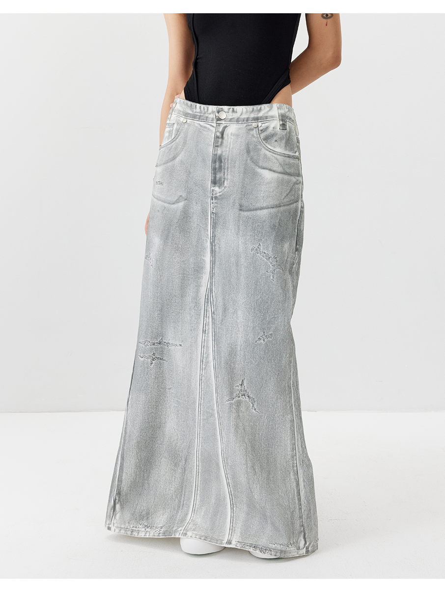 Dirty Mermaid Denim Skirt