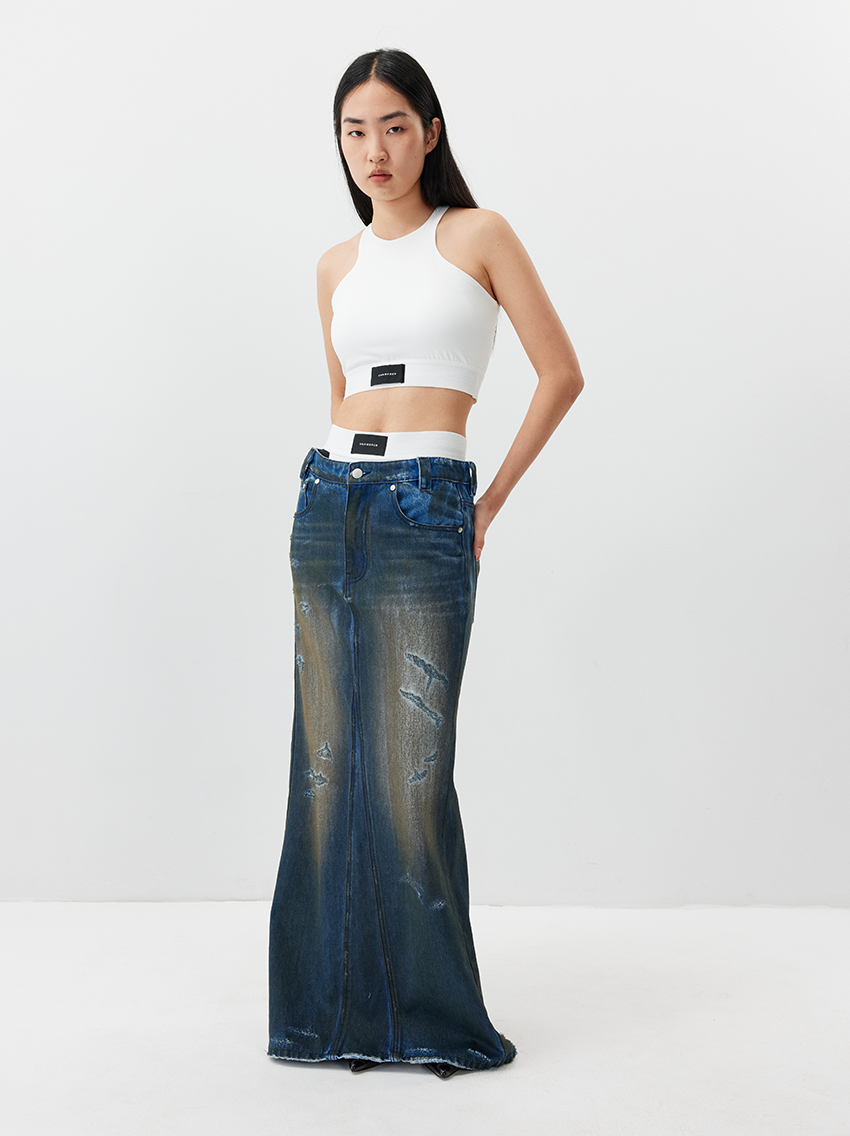 Dirty Mermaid Denim Skirt