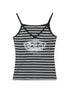 Achihara Breton Dixie Striped Rope Embroidered Bralette