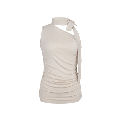 Dorydory_Asymmetric_One_Shoulder_Halter_Ribbon_Slim_Fit_Women&
