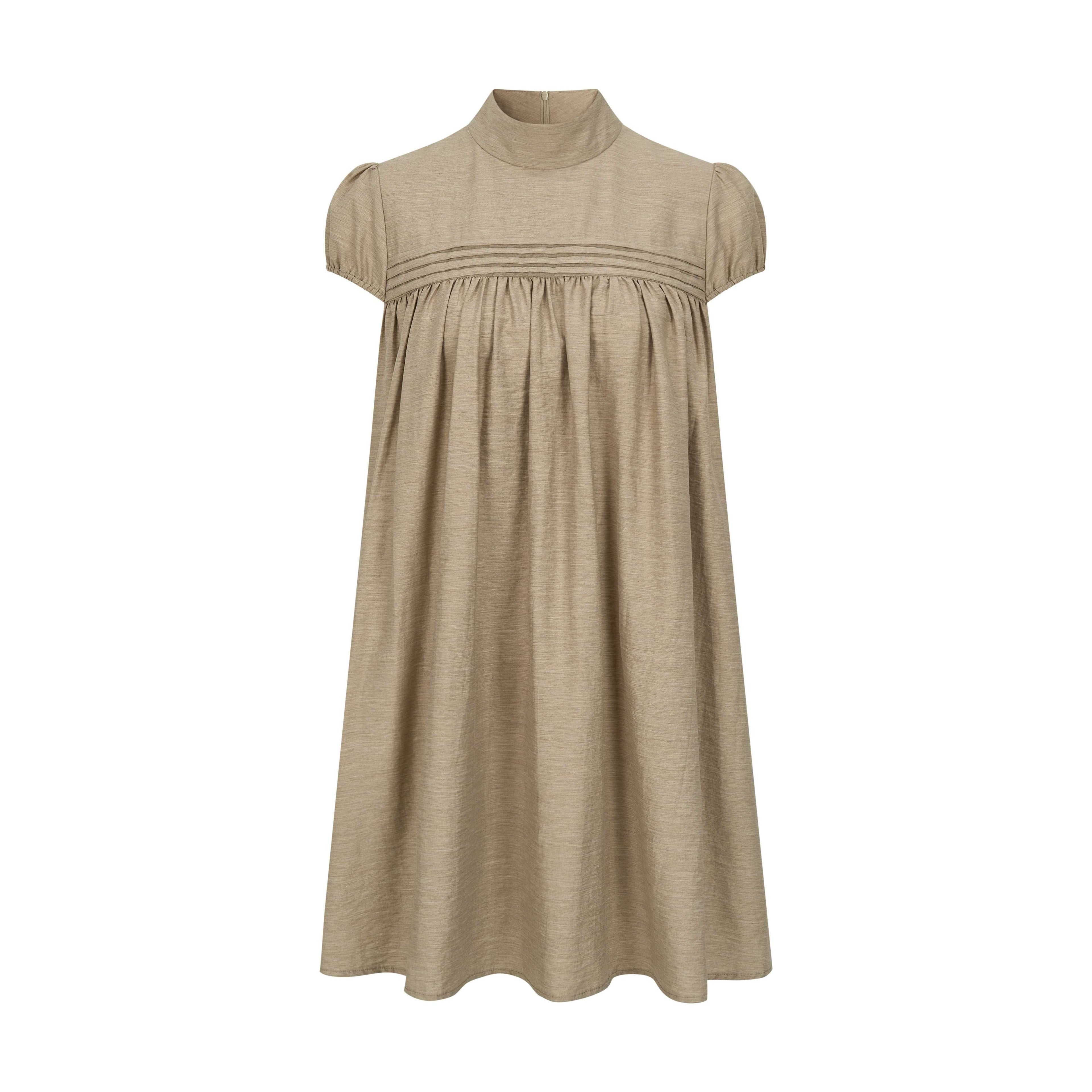 Dorydory_Babydoll_Puff_Sleeve_Loose_Shirtdress_Women&