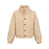 Dorydory_Beige_Boucle_Vintage_Loose_Lapel_Button_Side_Pockets_Women&