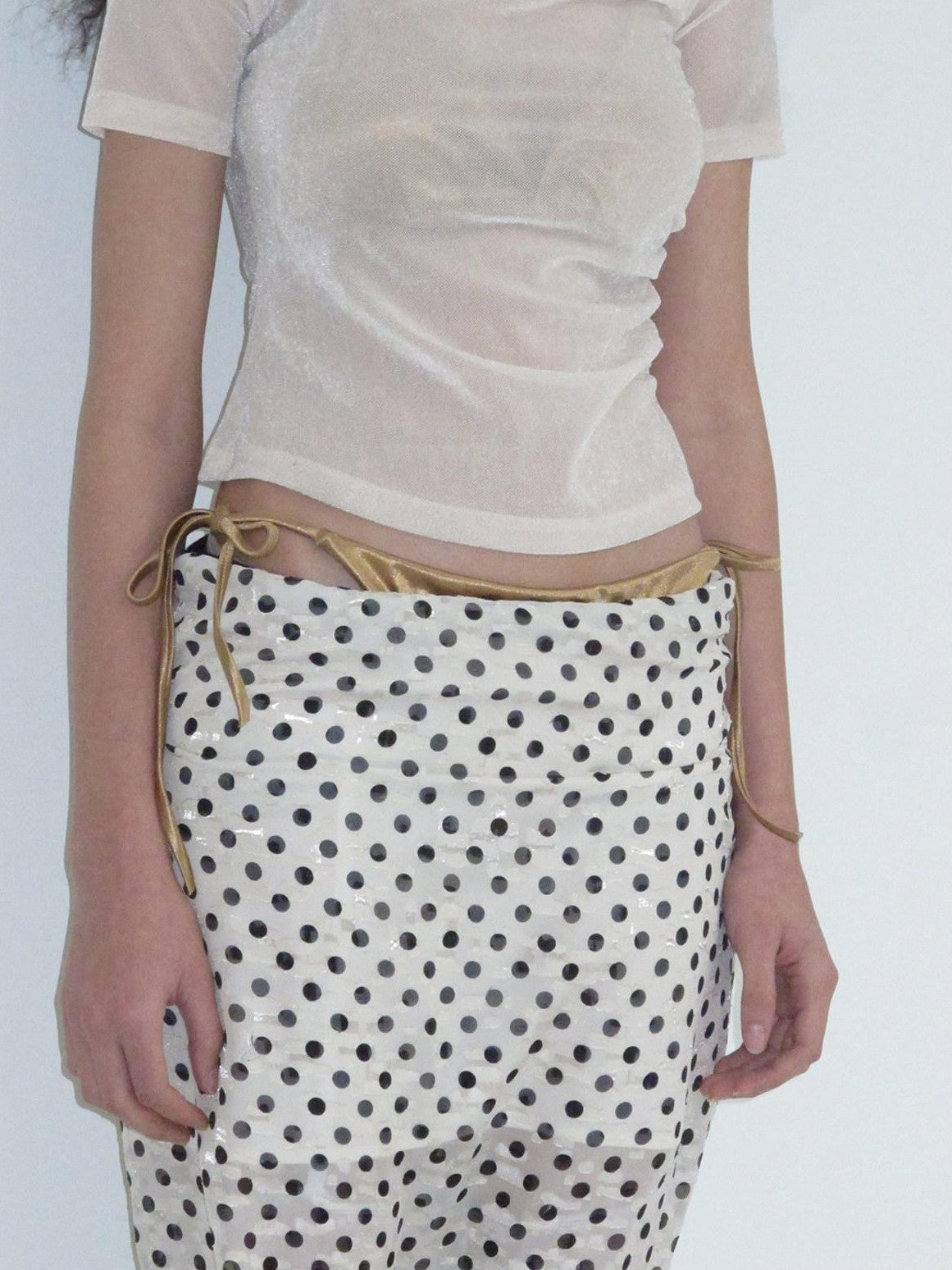 Dorydory Beige Openwork Halter Neck Women&