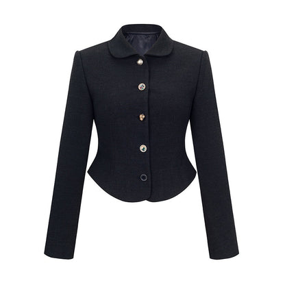 Dorydory_Black_Cinched_Waist_Small_Round_Neck_Women&