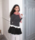 Dorydory_Black_Colorblock_Polka_Dot_Puff_Sleeve_Women&