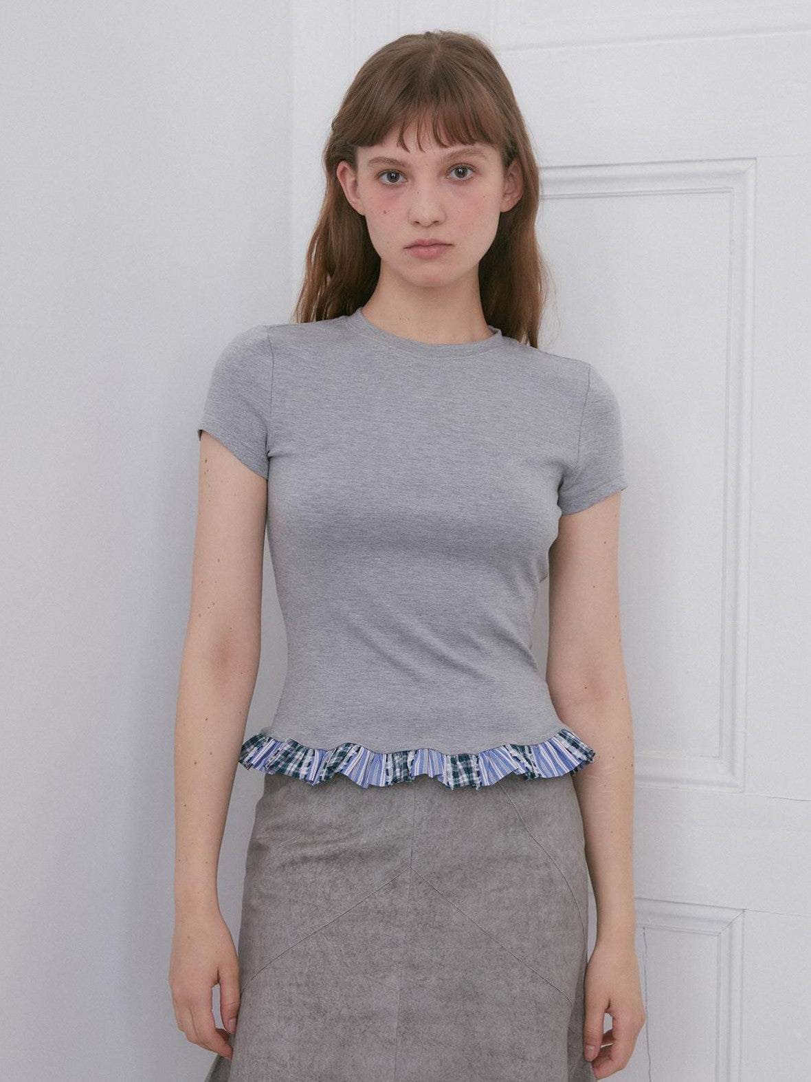 Dorydory Black Gray Contrast Lace Slim Fit Women&