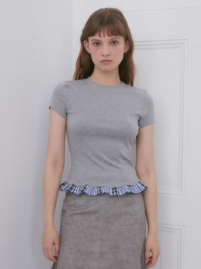 Dorydory Black Gray Contrast Lace Slim Fit Women&