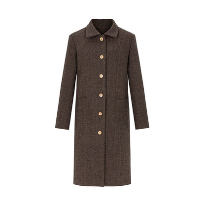 Dorydory_Black_Herringbone_Notched_Lapel_Retro_Women&