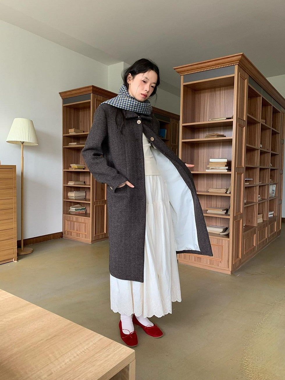 Dorydory Black Herringbone Notched Lapel Retro Women&