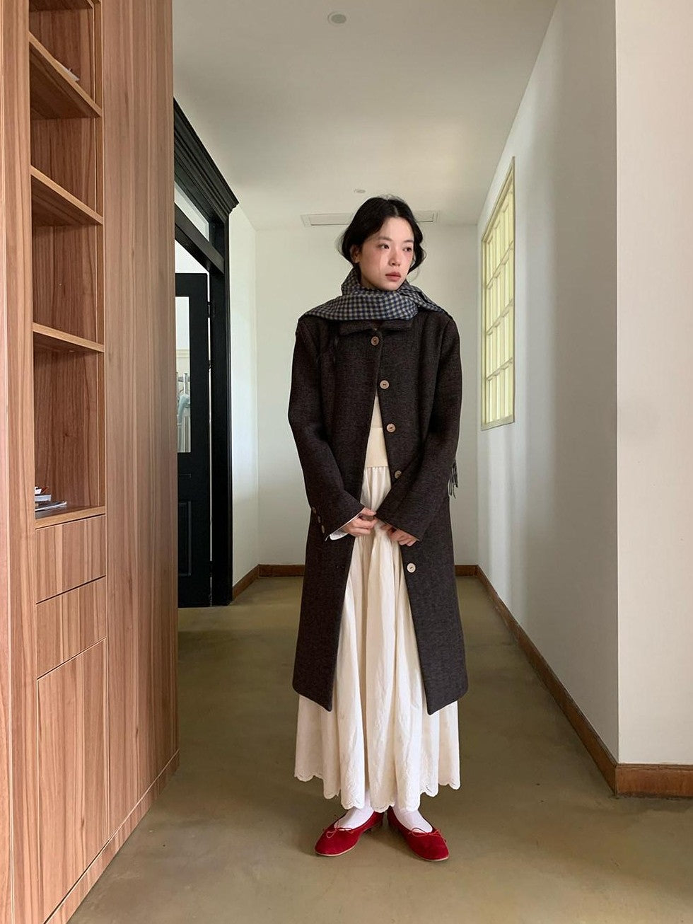 Dorydory Black Herringbone Notched Lapel Retro Women&