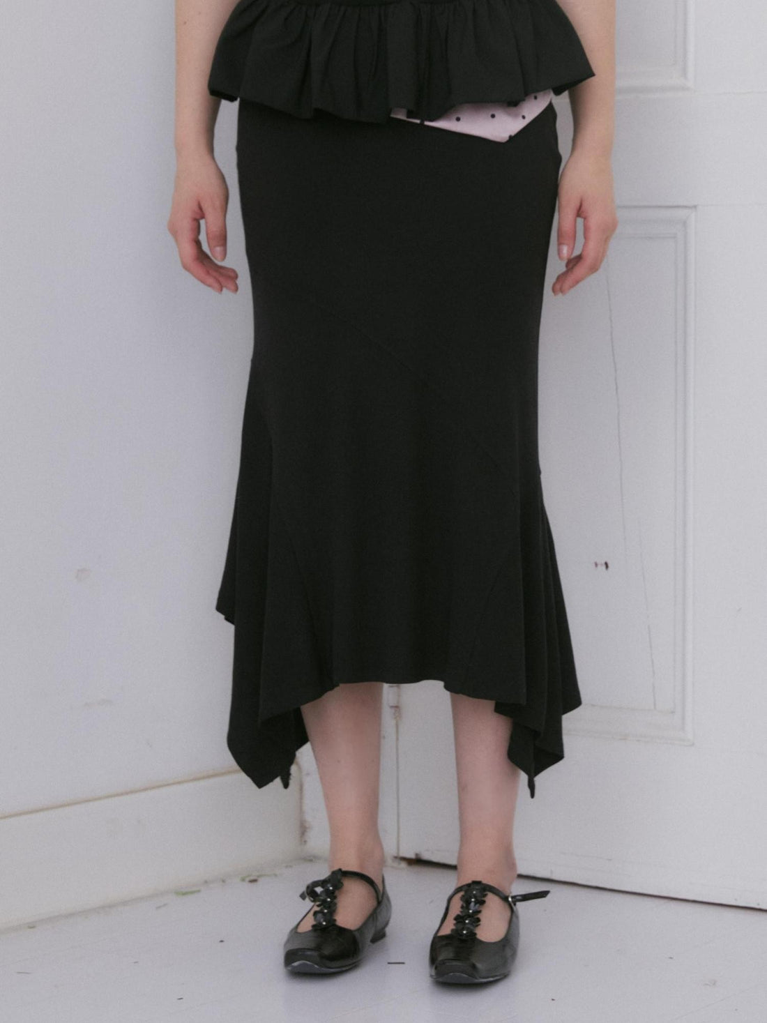 Dorydory Black Irregular Hem Long Women&