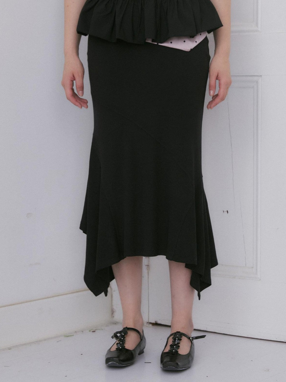 Dorydory Black Irregular Hem Long Women&