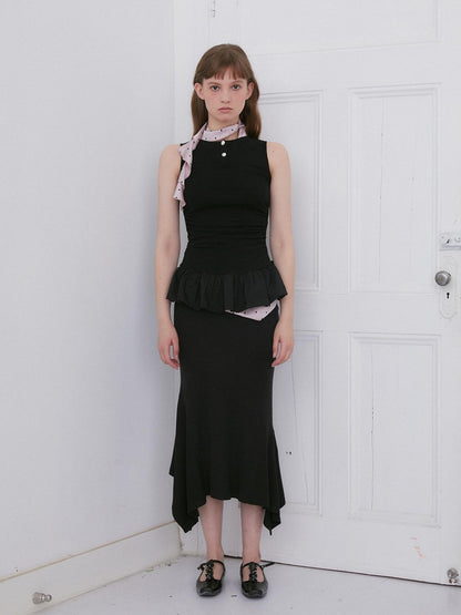 Dorydory Black Irregular Hem Long Women&