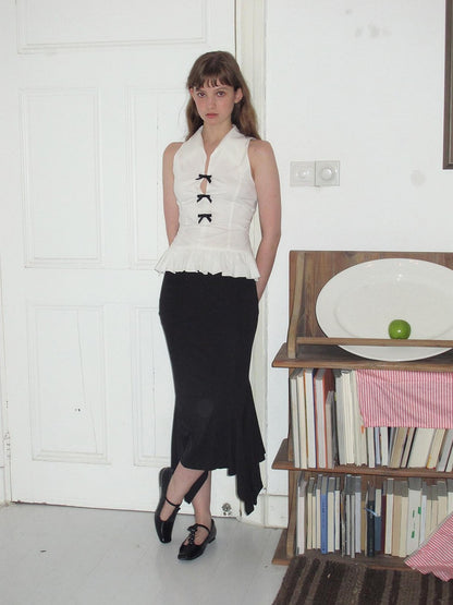 Dorydory Black Irregular Hem Long Women&