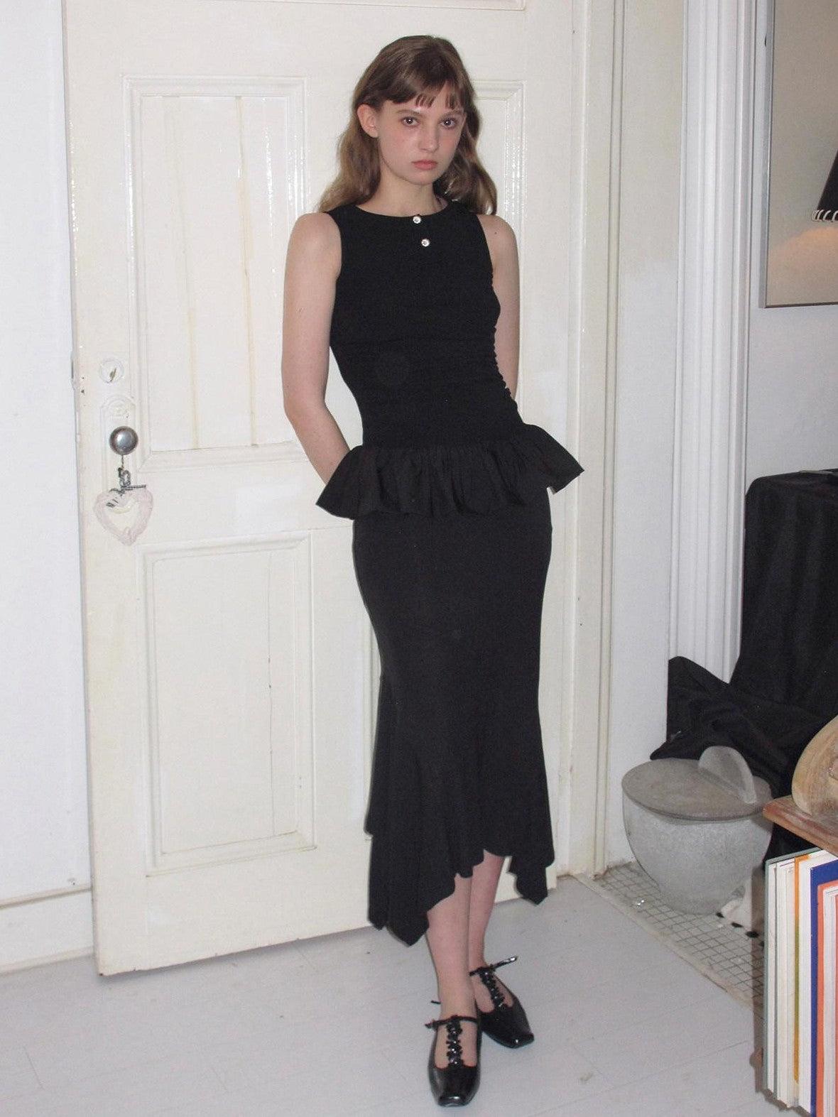Dorydory Black Irregular Hem Long Women&