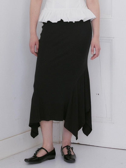 Dorydory Black Irregular Hem Long Women&