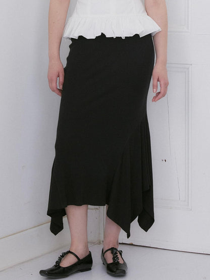 Dorydory Black Irregular Hem Long Women&