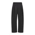 Dorydory_Black_Pleated_Curved_Leg_Mid_High_Waist_Women&