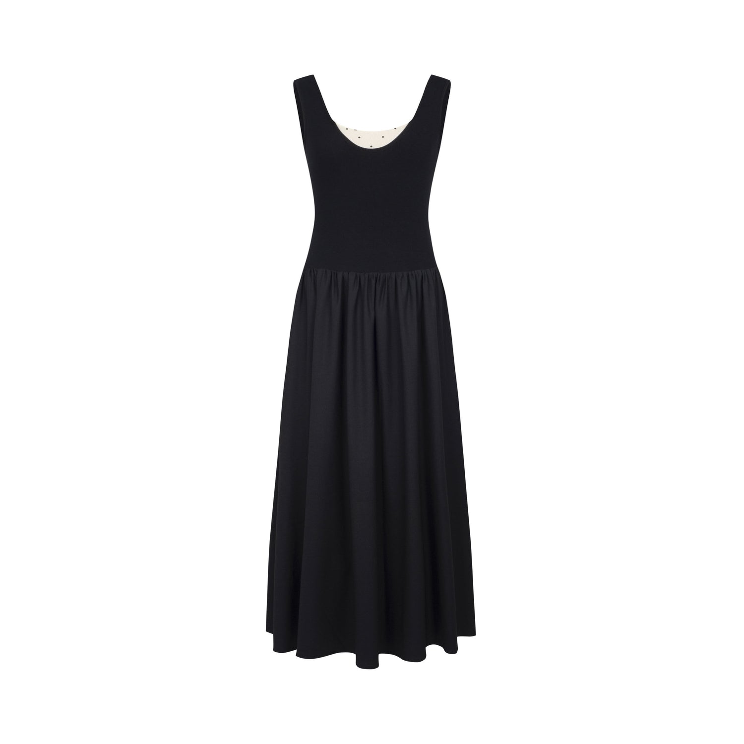Dorydory_Black_Polka_Dot_Contrast_Sleeveless_Cinch_Women&