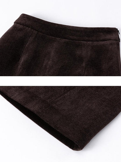 Dorydory Black Purple Velvet Tulip High Waist Bodycon Women&