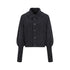 Dorydory_Black_Speckled_Coarse_Knit_Cape_High_Neck_Women&