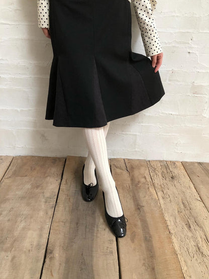 Dorydory Black Versatile Mid Waist Mid Length Flared Women&