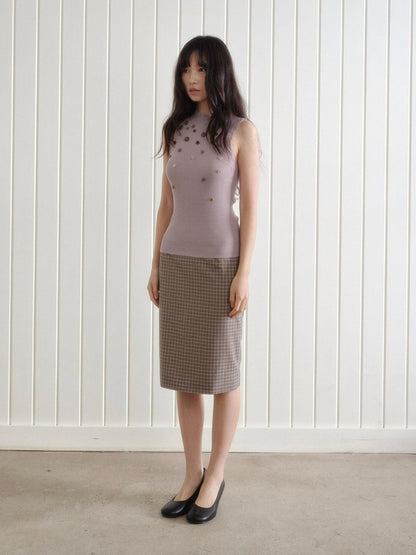 Dorydory Blush Khaki Buttoned Knitted Women&