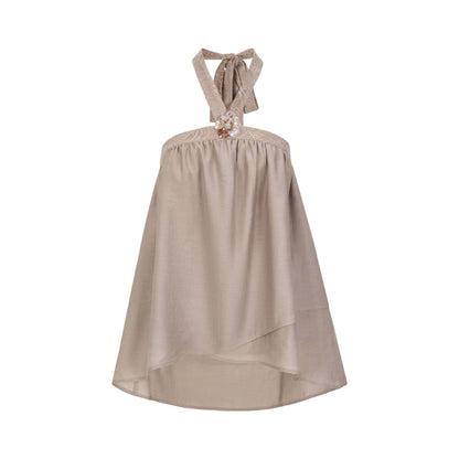 Dorydory_Blush_Pink_Asymmetrical_Layered_Tie_Neck_Women&