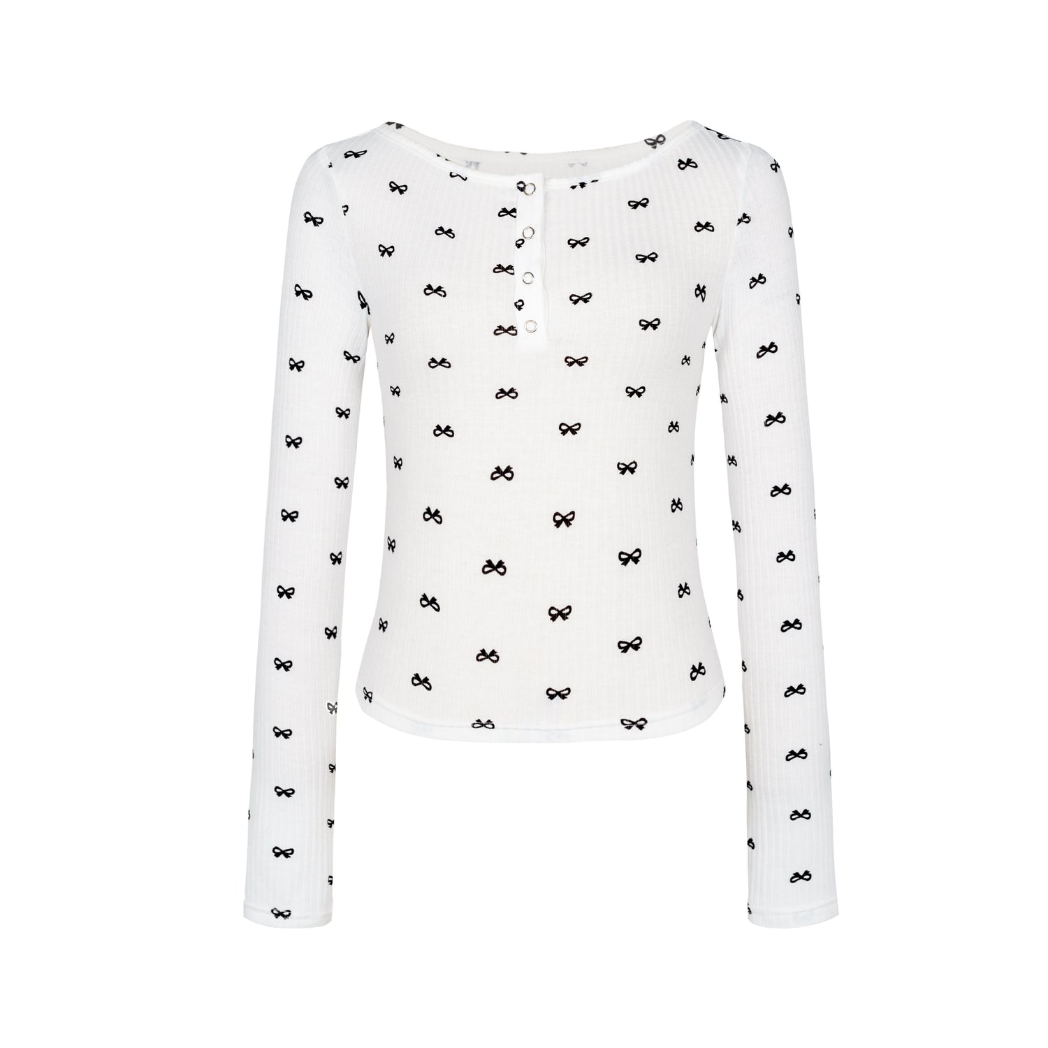 Dorydory_Bow_Henley_Collar_Slim_Fit_Women&