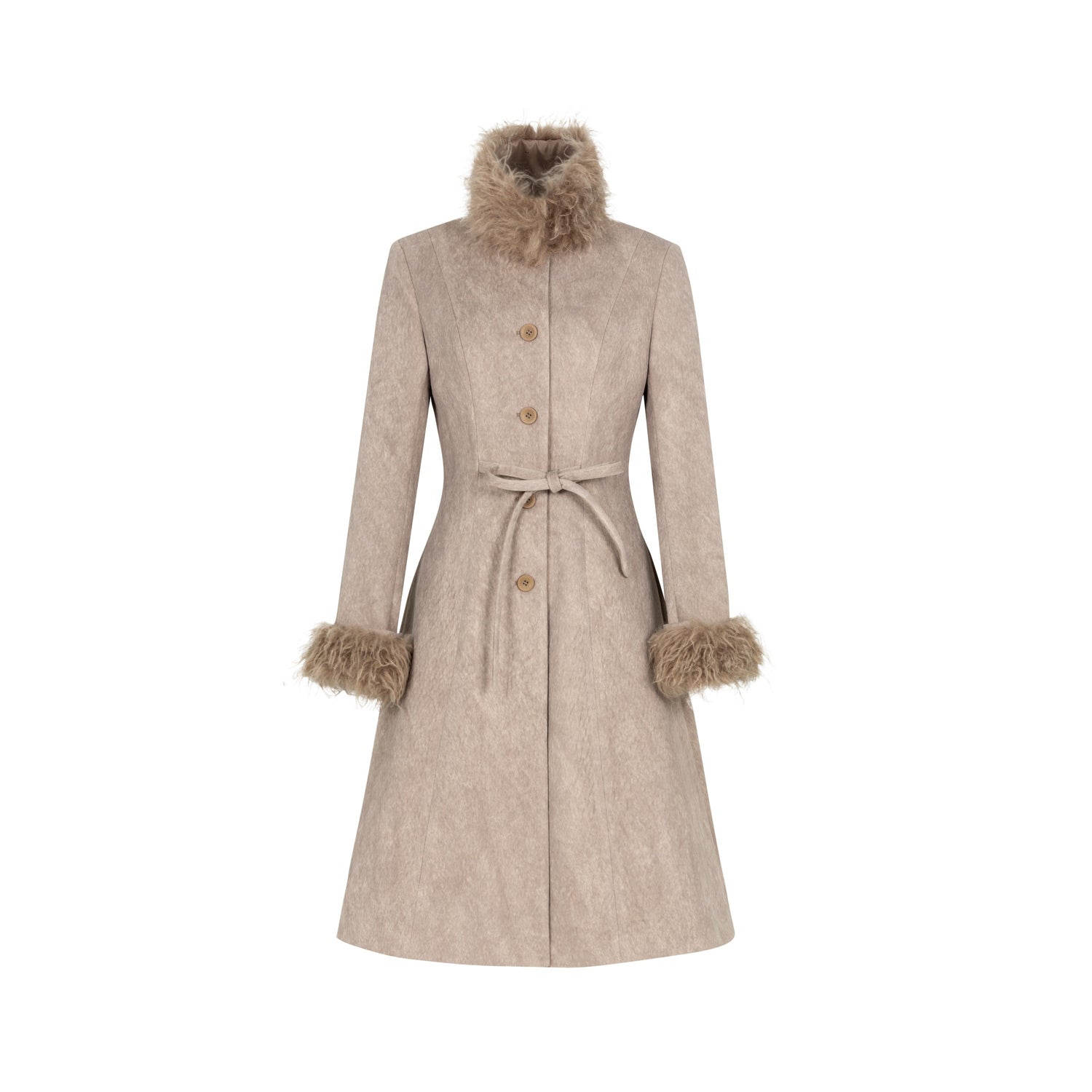 Dorydory_Brown_Detachable_Fur_Collar_Vintage_Mid_Length_Women&