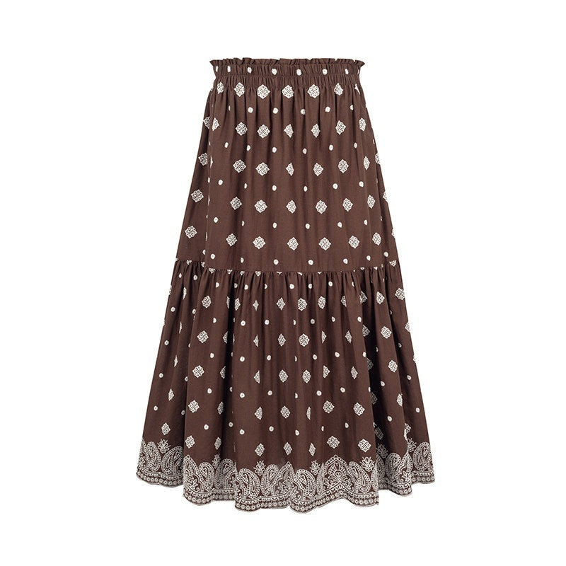 Dorydory_Brown_Embroidered_Crop_Two_Piece_Women&