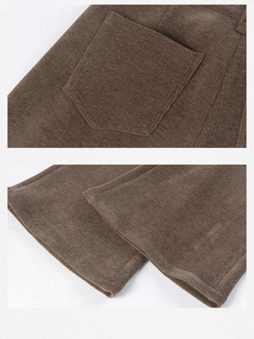 Dorydory Brown Green Vintage Velvet Detachable Skirt Mid Low Waist Women&