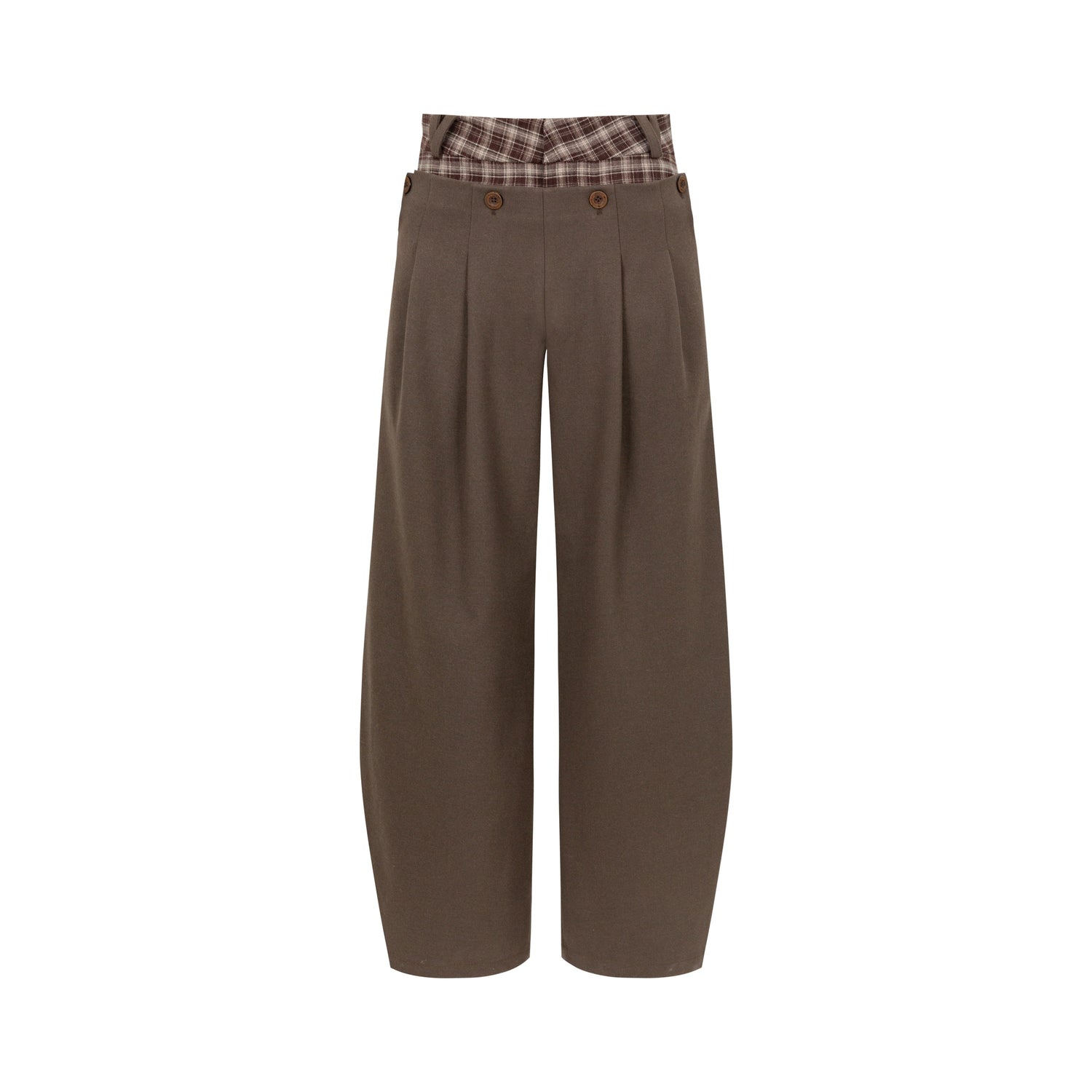 Dorydory_Brown_Plaid_Patchwork_Tailored_Women&